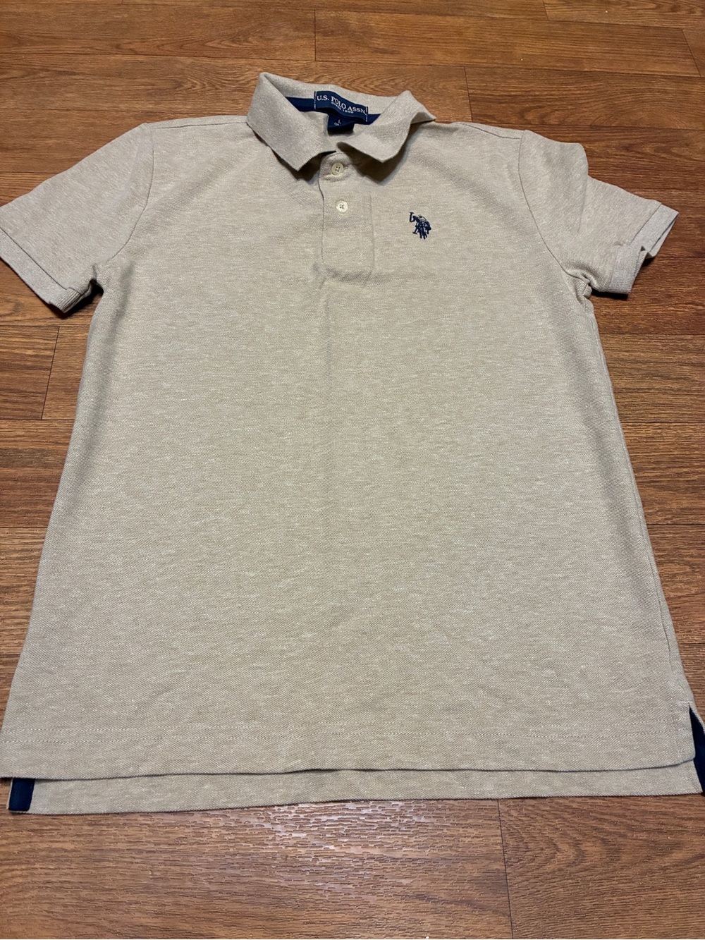 Boy’s U.S. Polo Assn. Beige Polo Shirt Size Large